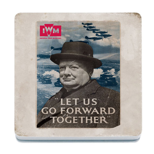 Churchill - Let Us Go Forward Together (Drinks Coaster)
