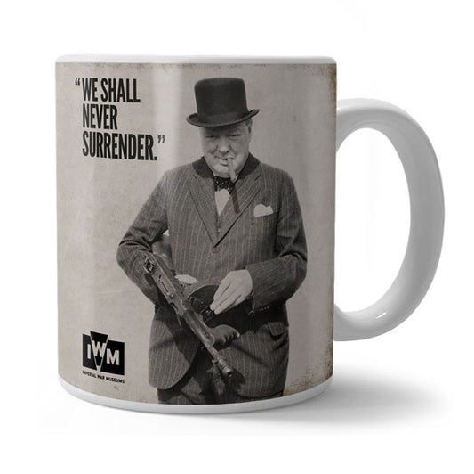 Churchill - We Shall Never Surrender Mug