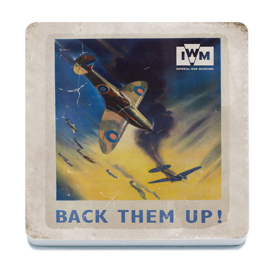 Back Them Up! RAF Spitfire (Drinks Coaster)