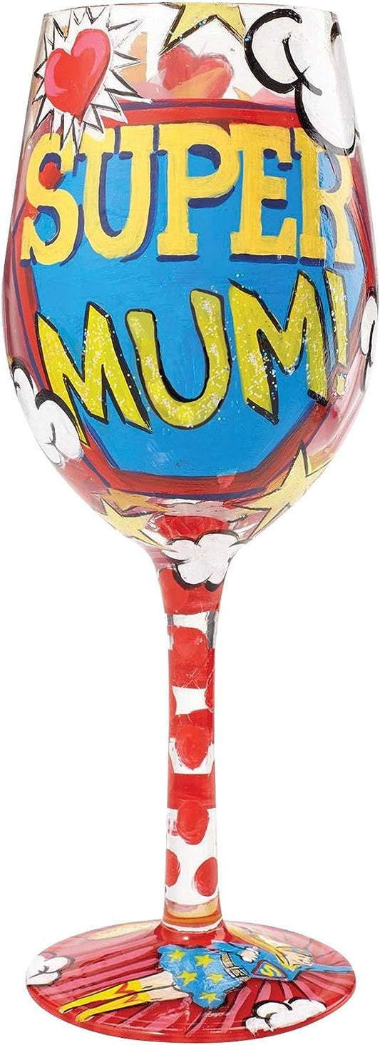 Super Mum Wine Glass