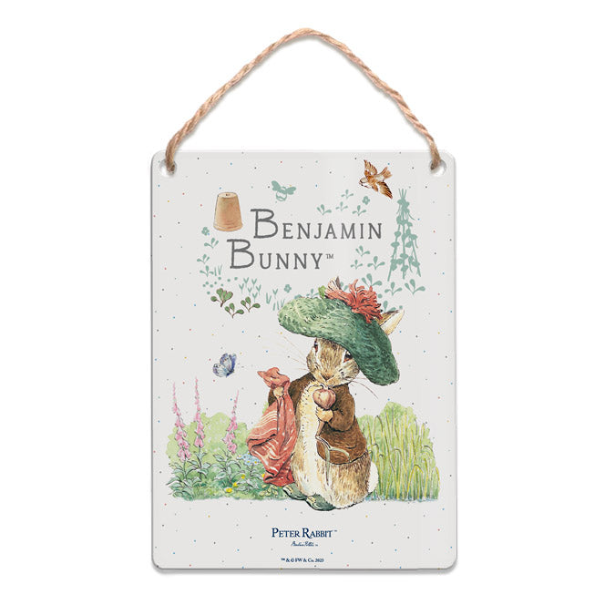 Beatrix Potter - Benjamin Bunny and Handkerchief (Dangler Sign)