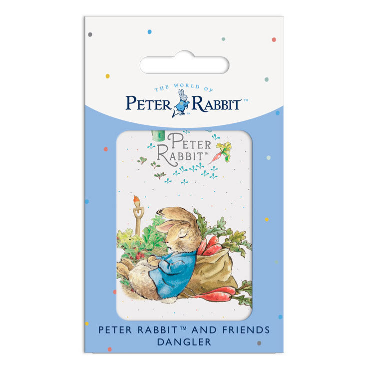 Beatrix Potter - Peter Rabbit Sleeping with Carrots (Dangler Sign)