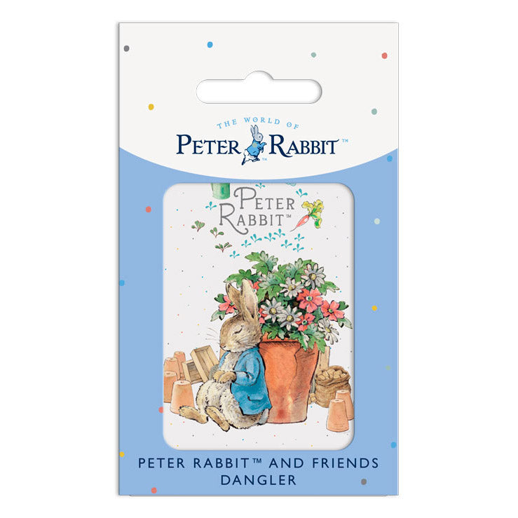 Beatrix Potter - Peter Rabbit Sleeping by Flower Pots (Dangler Sign)