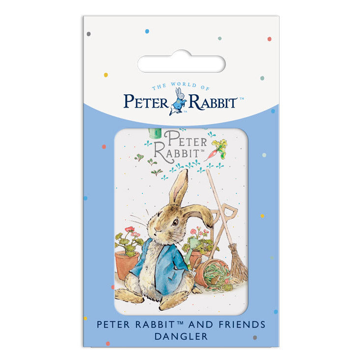 Beatrix Potter - Peter Rabbit and Mouse in Pot (Dangler Sign)