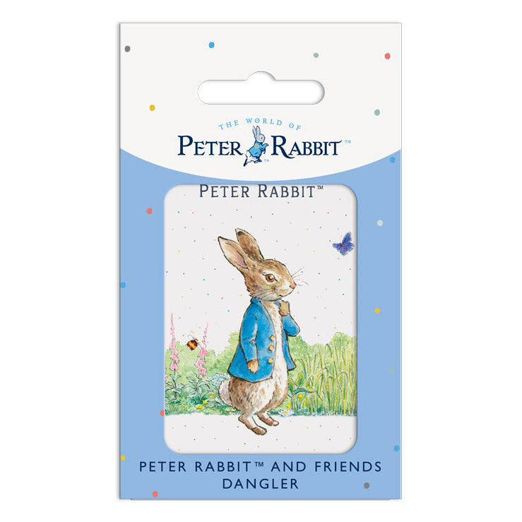 Beatrix Potter - Peter Rabbit with Butterfly and Bee (Dangler Sign)