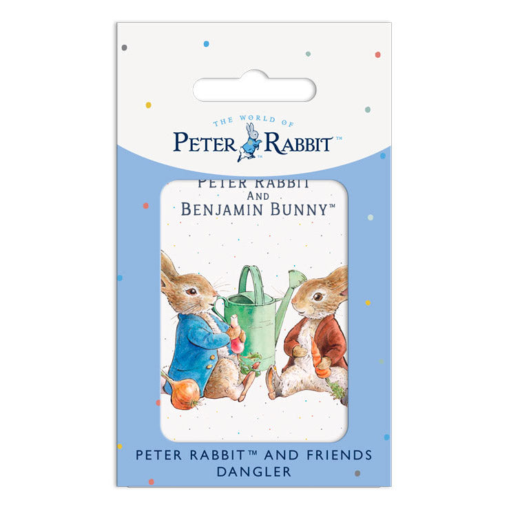 Beatrix Potter - Peter Rabbit and Benjamin Bunny eating (Dangler Sign)