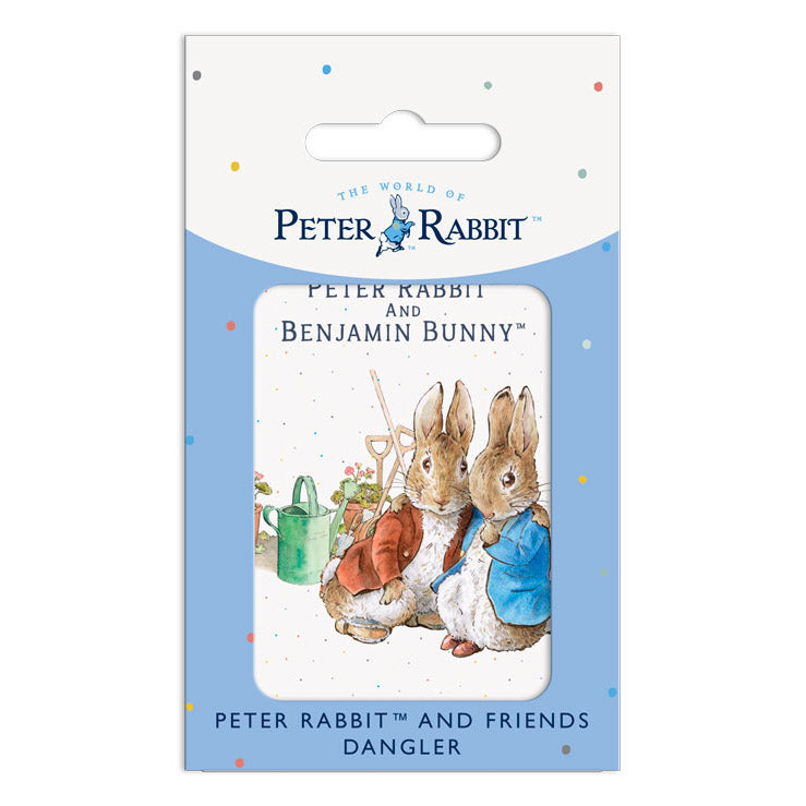 Beatrix Potter - Peter Rabbit and Benjamin Bunny together (Dangler Sign)