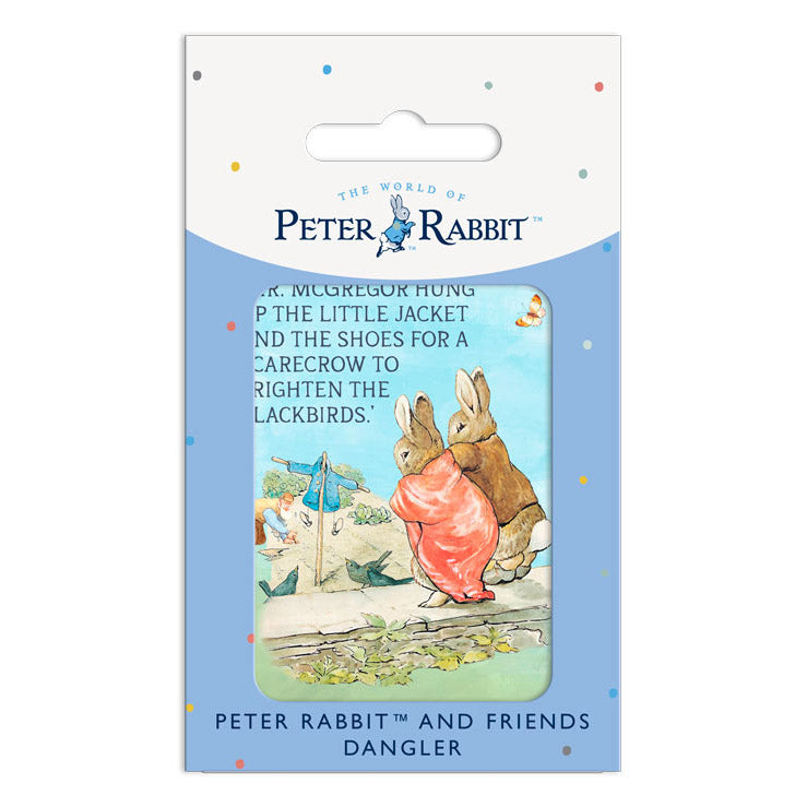 Beatrix Potter - Flopsy and Benjamin Bunny - Mr McGregor hung up the little jacket… (Dangler Sign)