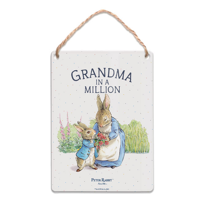 Beatrix Potter - Peter Rabbit - GRANDMA in a MILLION (Dangler Sign)