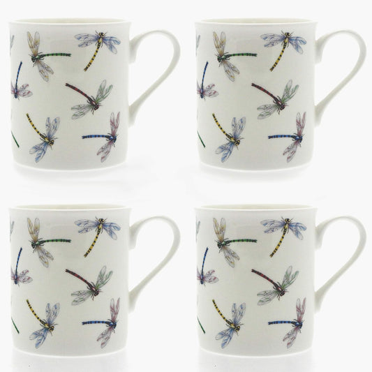 Dragonflies Set 4 Fine Bone China Mug