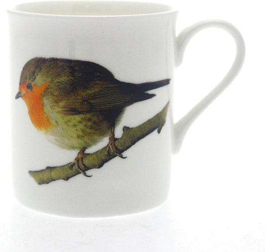 Robin on Branch Fine Bone China Coffee Mug