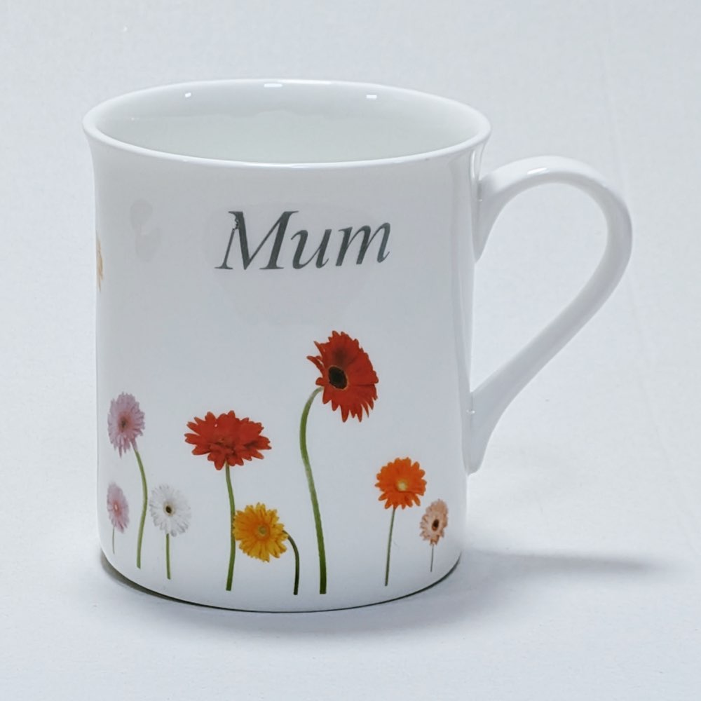 Mum (Gerbera) Fine Bone China Coffee Mug