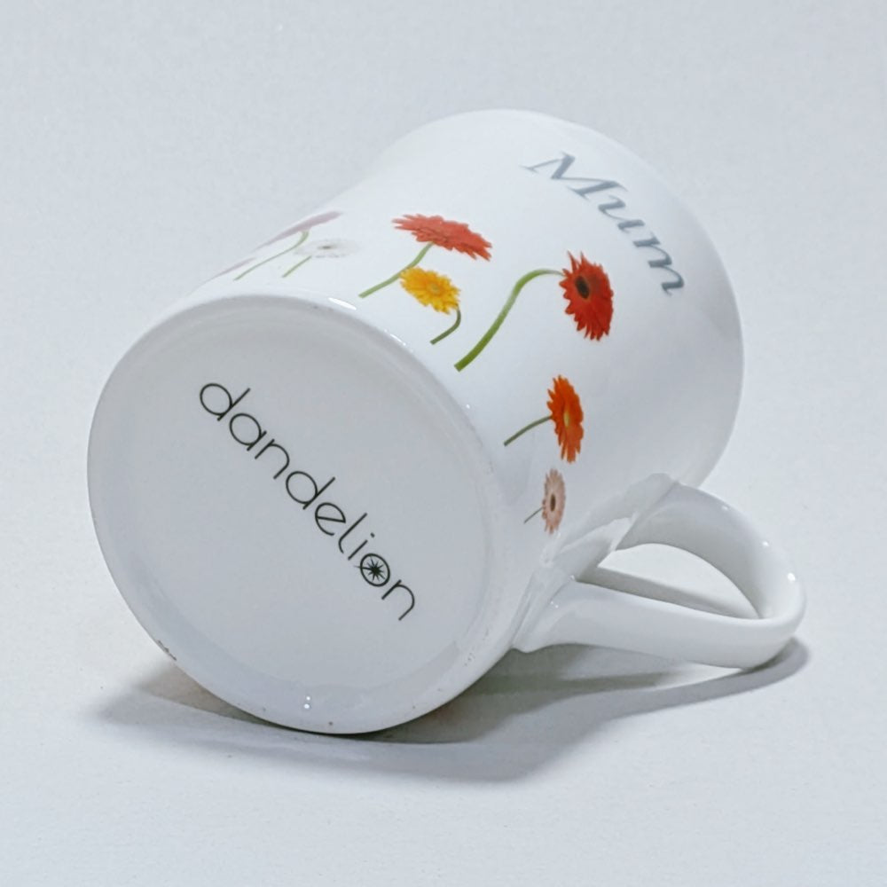 Mum (Gerbera) Fine Bone China Coffee Mug