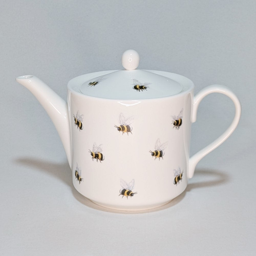 Large Bumble Bees Fine Bone China Teapot