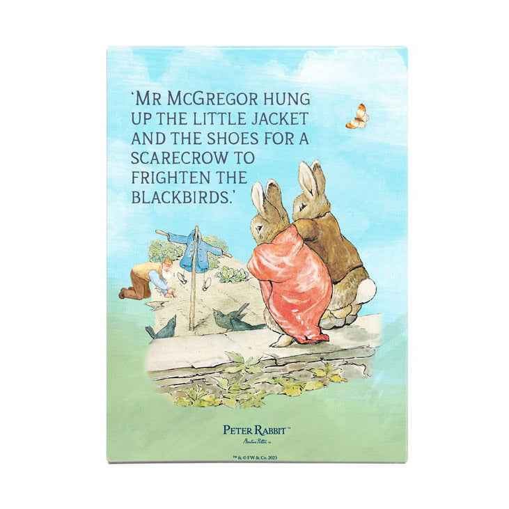 Beatrix Potter - Flopsy and Benjamin Bunny - Mr McGregor hung up the little jacket… (Fridge Magnet)