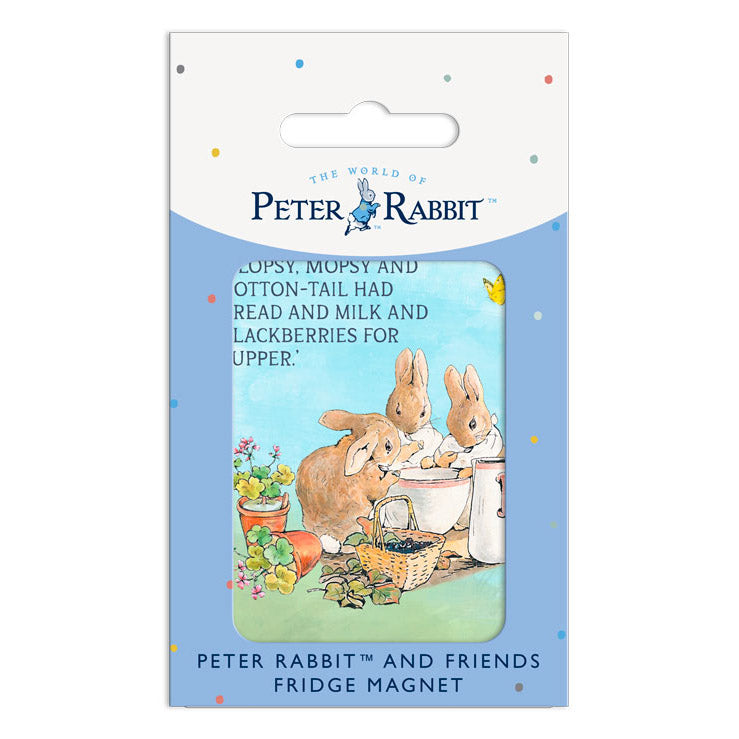 Beatrix Potter - Flopsy, Mopsy and Cotton-Tail had bread and milk… (Fridge Magnet)