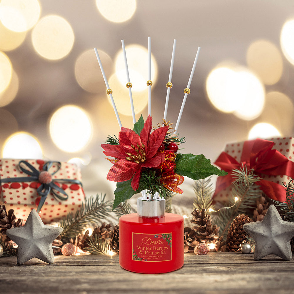 Winter Berries & Poinsettia - Single Diffuser