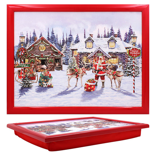Santa and Reindeer Design Lap Tray