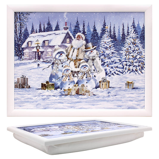 White Christmas Design Lap Tray