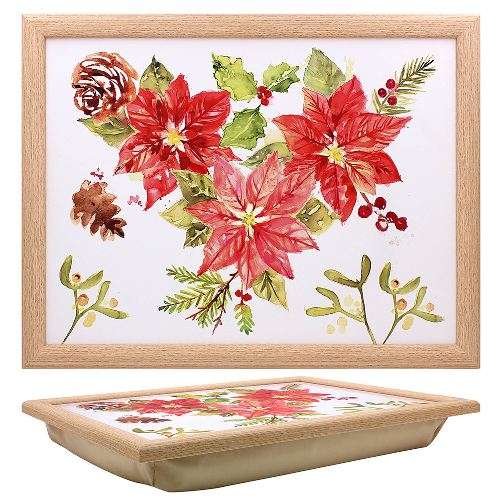 Poinsettia Design Lap Tray