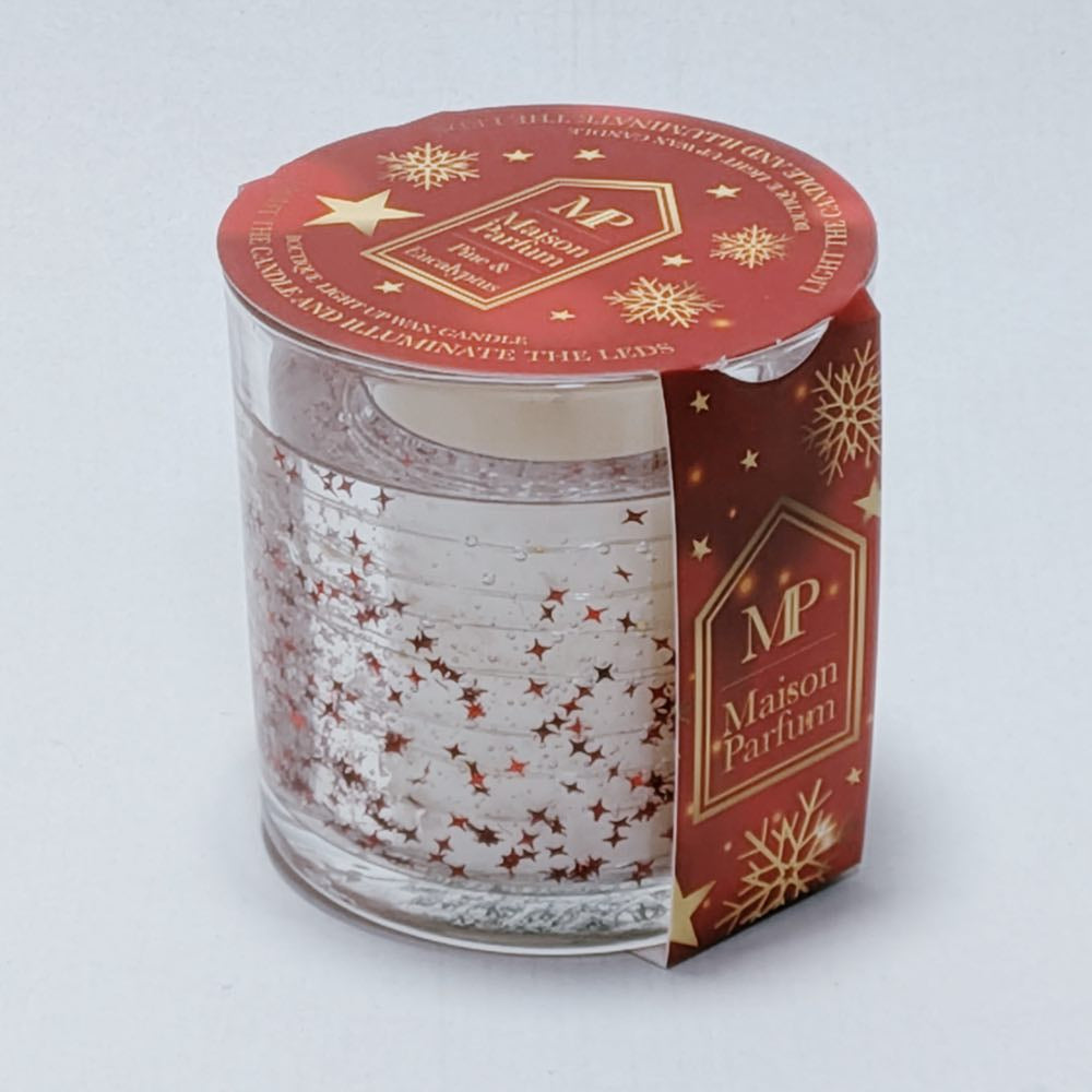 Red Stars - LED Gel Candle