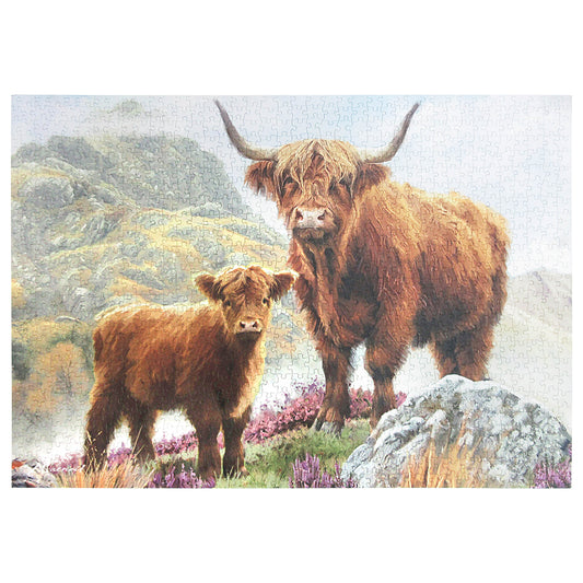 Highland Cow & Calf Jigsaw