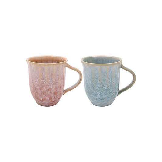 Reactive Glaze - Pink & Blue T3 - Set 2 Coffee Mug