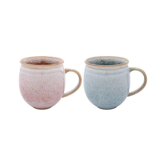 Reactive Glaze - Pink & Blue T6 - Set 2 Coffee Mug