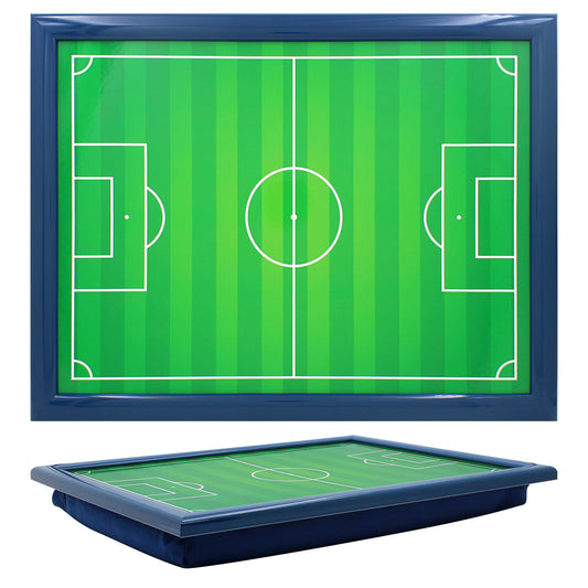 Football Pitch (blue frame) Design Lap Tray