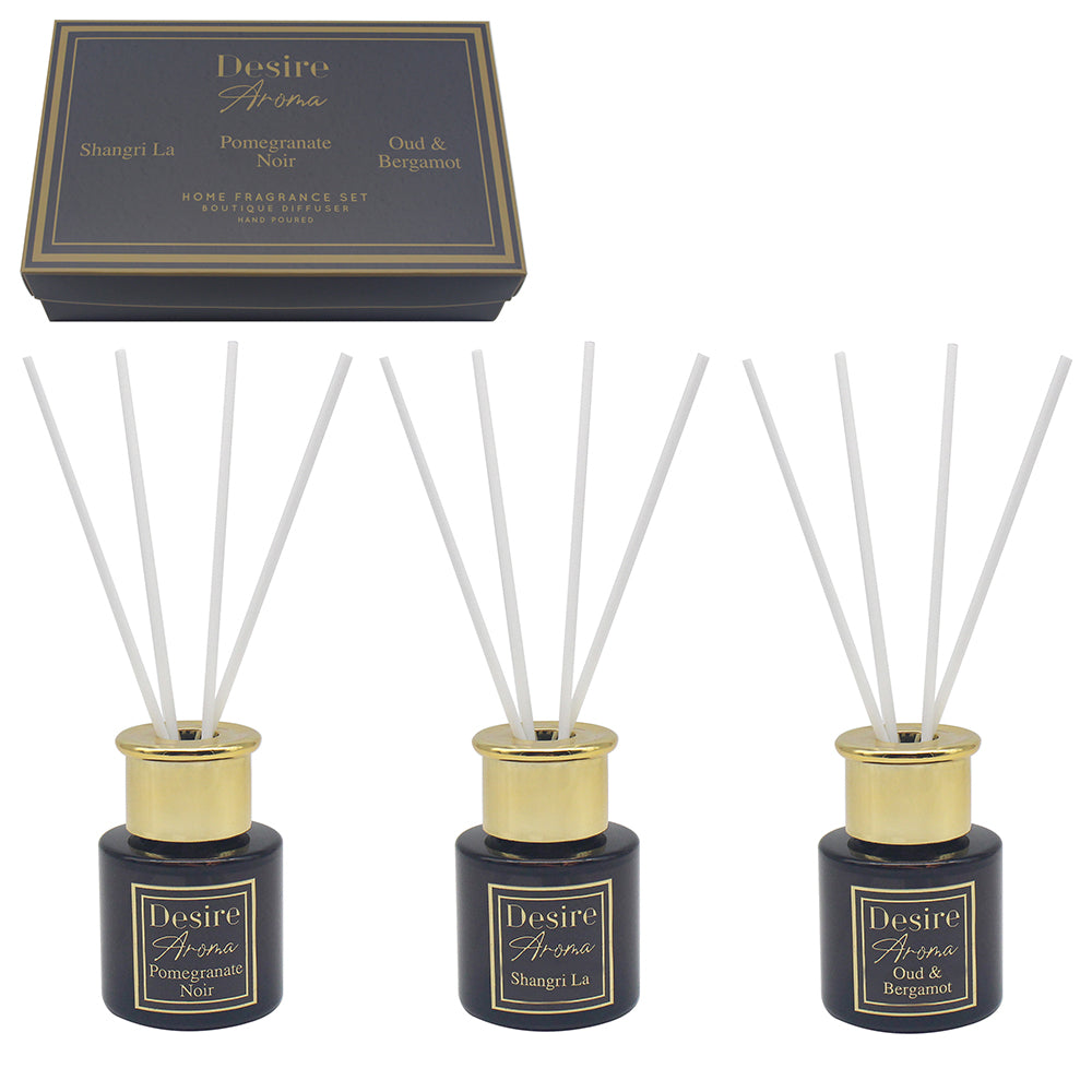 Clear - Black - Set 3 Diffusers