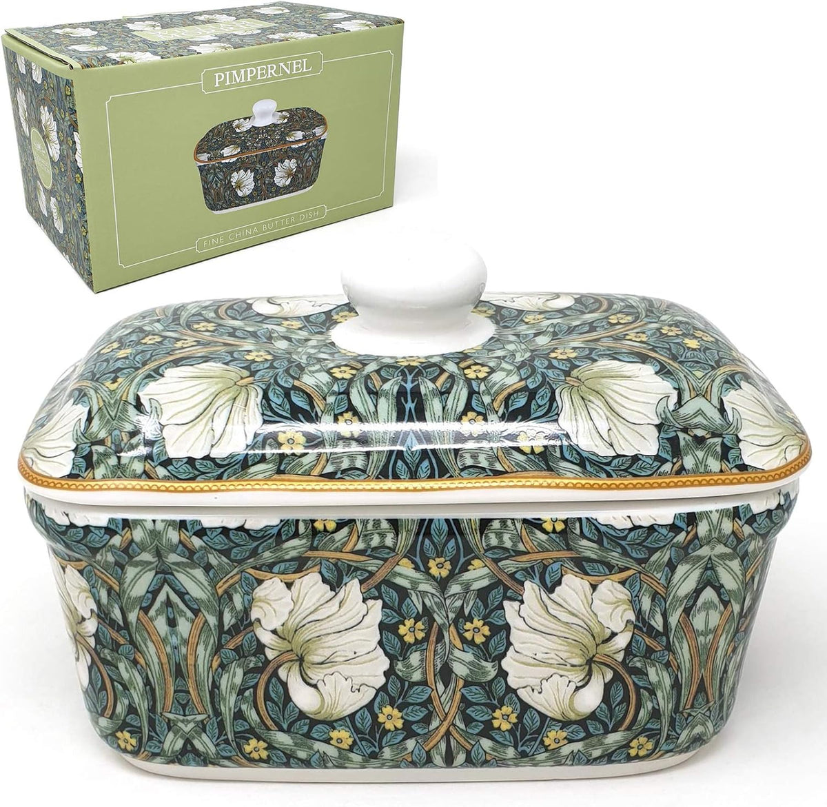 William Morris' Pimpernel Butter Dish