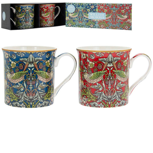 William Morris - Strawberry Thief - Set 2 Coffee Mug