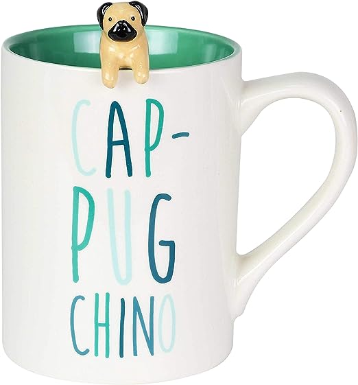 Cap Pug Chino Mug with Spoon Set