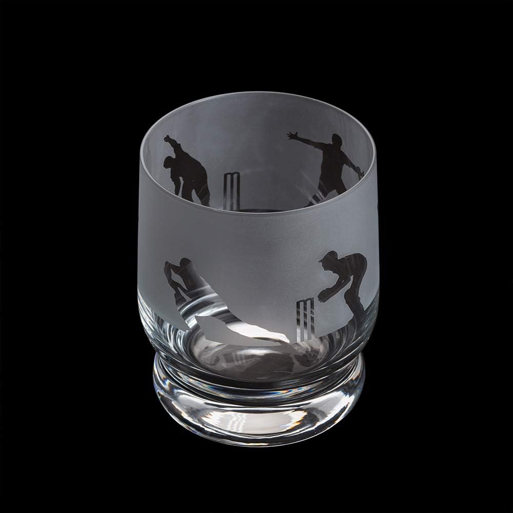 Aspect Etched Glass Tumbler - Cricket