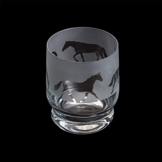 Aspect Etched Glass Tumbler - Horse