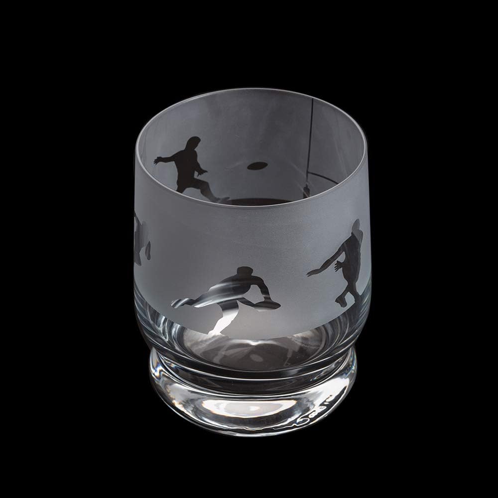 Aspect Etched Glass Tumbler - Rugby