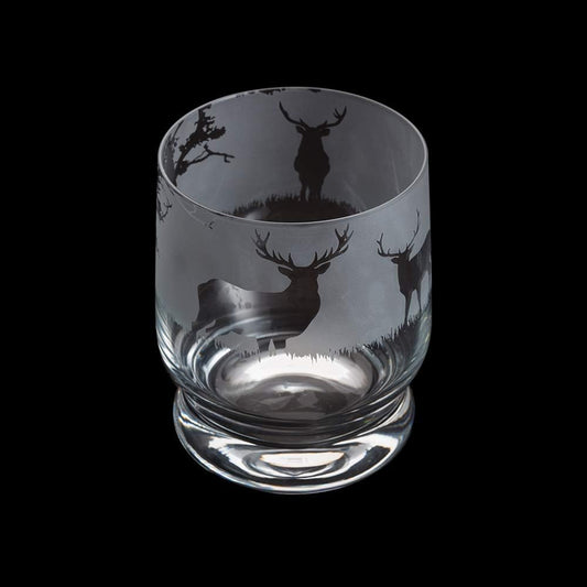Aspect Etched Glass Tumbler - Stag