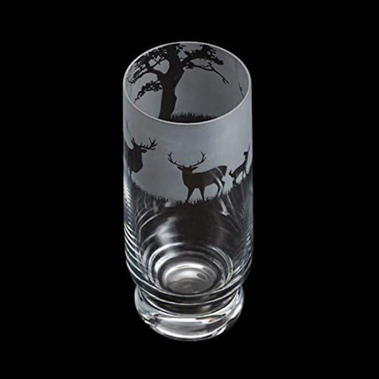 Aspect Etched Glass Highball - Stag