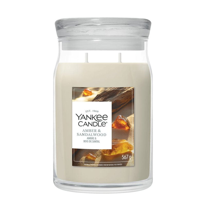 Amber & Sandalwood - Signature Large Jar Scented Candle
