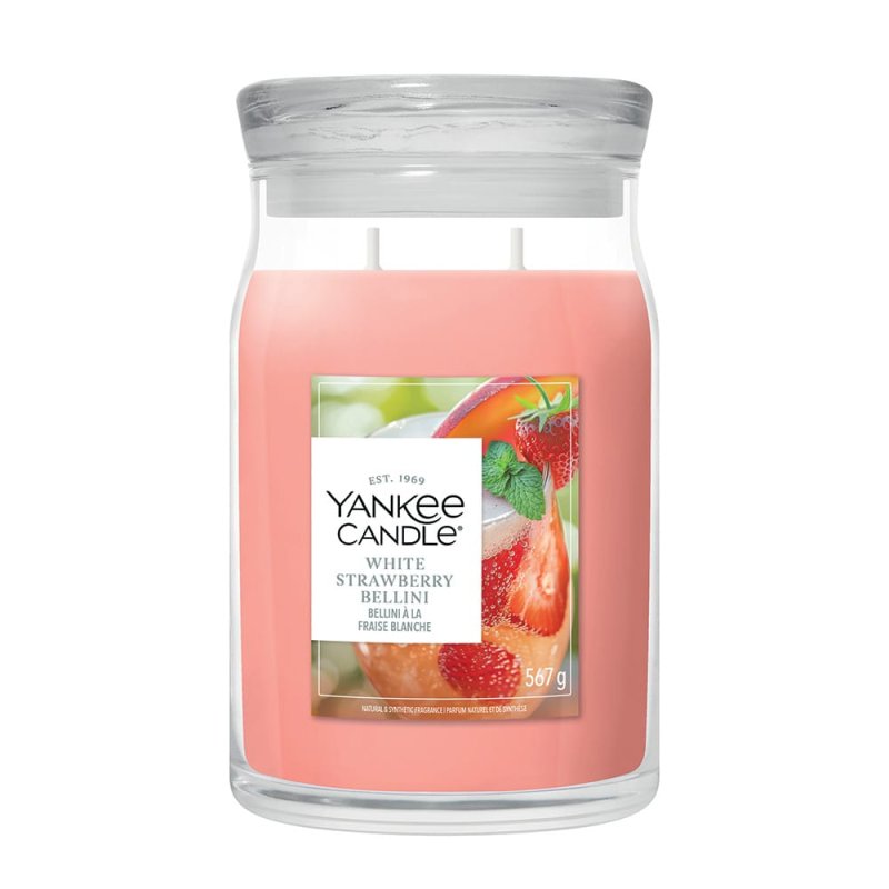 White Strawberry Bellini - Signature Large Jar Scented Candle