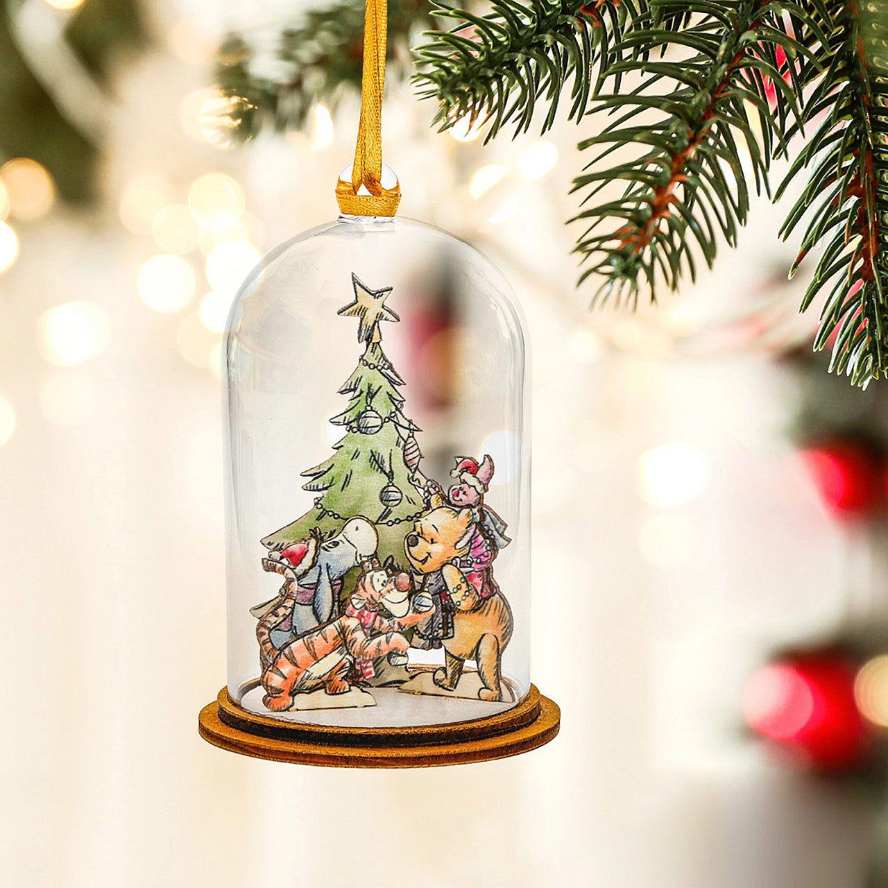 Altogether at Christmas - Winnie The Pooh, Piglet & Eeyore Hanging Ornament