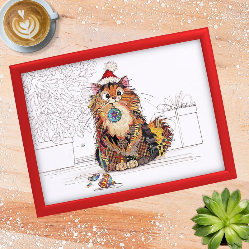 Xmas - Bug Art - Ginger Cat Lap Tray