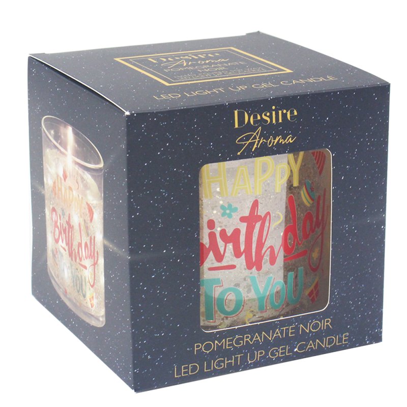 Happy Birthday - LED Gel Candle