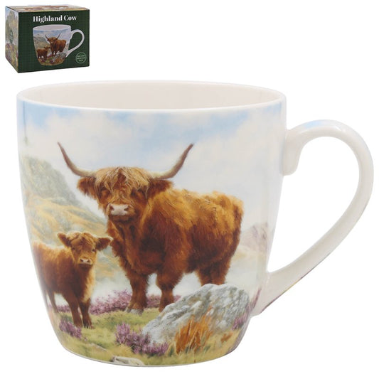 Highland Cow Breakfast Mug