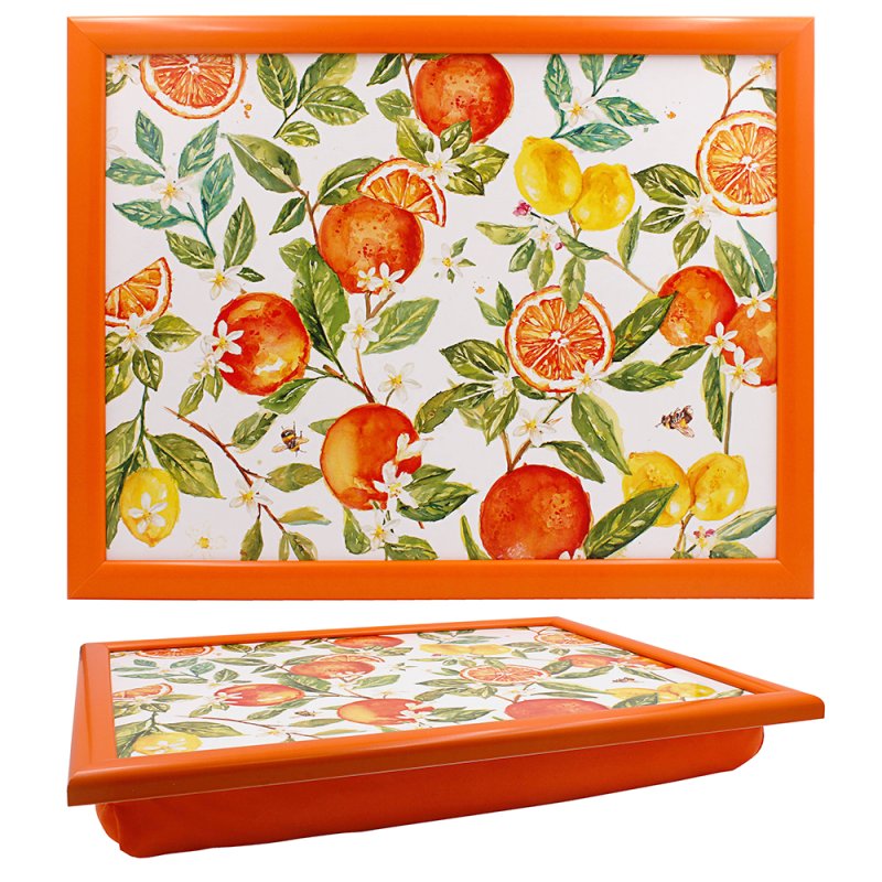Oranges and Lemons Design Lap Tray
