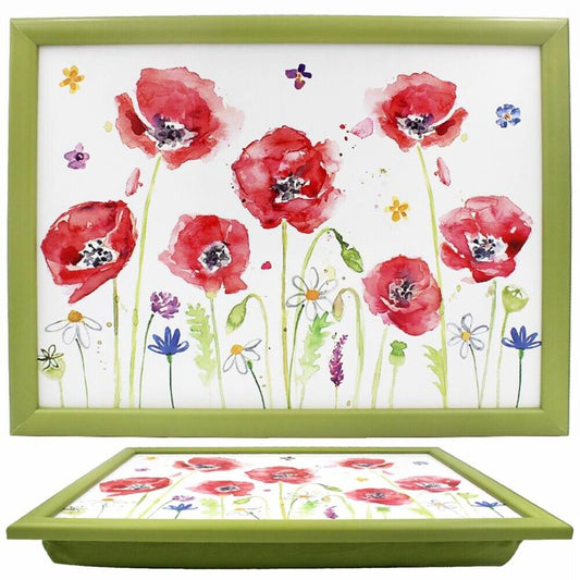 Poppy Field Floral Design Lap Tray