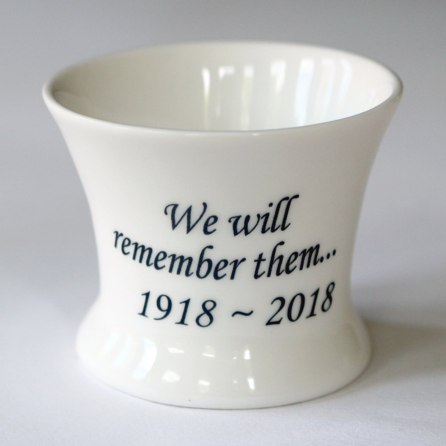 Armistice Centenary - Poppy Bone China Tea Light Holder - We will remember them… 1918-2018