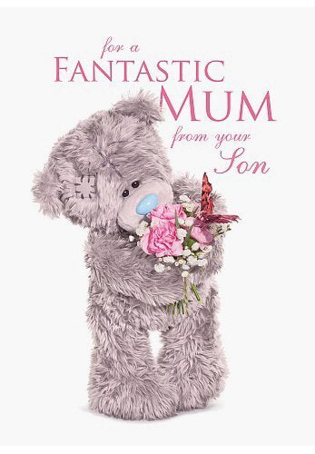 Fantastic Mum - From your Son - Mother's Day Card (3D Holographic)