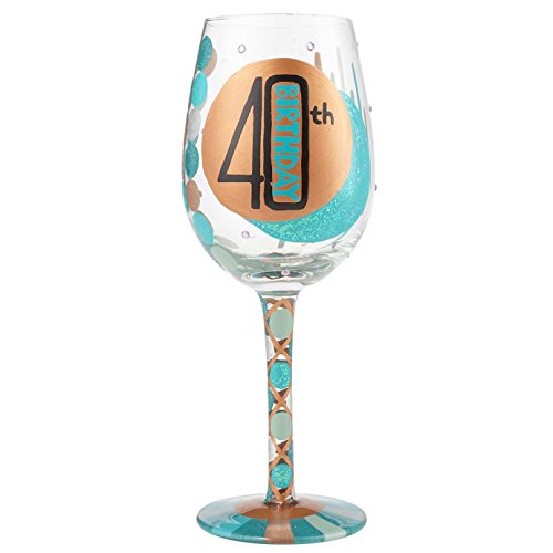 40th Birthday Wine Glass