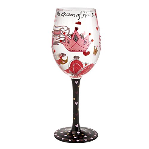 Queen of Hearts Wine Glass